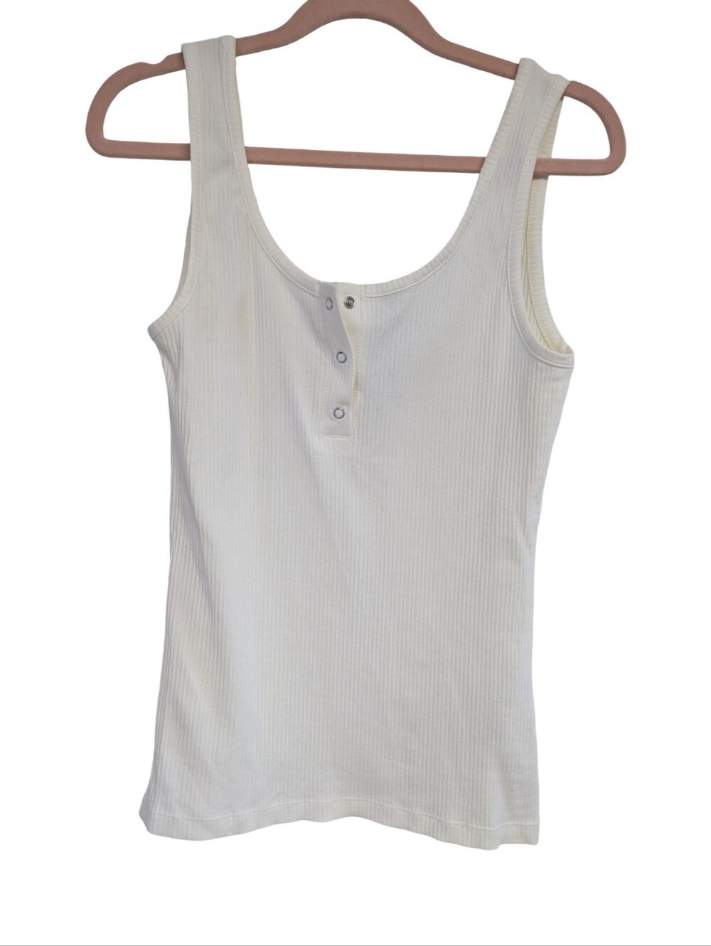 ICHI NWT Yours To Keep Ribbed Tank Size Small White